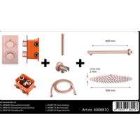Best Design Best-Design "One-Pack" Inbouw-Regendoucheset "Lyon-M-300" Rose Mat Goud
