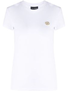 Plein Sport t-shirt en coton à patch logo - Blanc