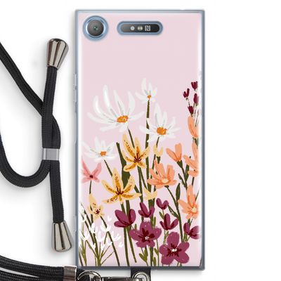 Painted wildflowers: Sony Xperia XZ1 Transparant Hoesje met koord