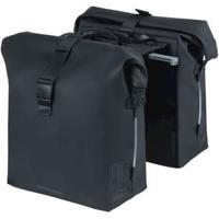 Basil soho dubbele fietstas nordlicht - waterdicht, pu, rolltopsluiting, geschikt voor mik, 41 ltr, night zwart Basil soho dubbele fietstas nordlicht - waterdicht, pu, rolltopsluiting, geschikt voor mik, 41 ltr, night zwart