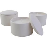 Keramische kandelaar incl kaars , afm 9x9x6,7 cm, 12 stuk/ 1 doos