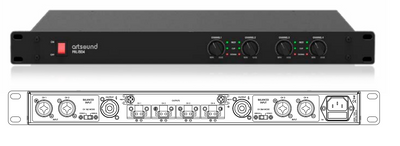 Artsound: PRL-1504 4-kanaals versterker - Zwart
