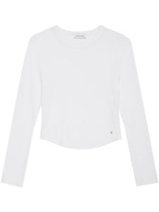 ANINE BING blouse à plaque logo - Blanc