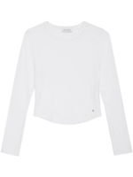 ANINE BING blouse à plaque logo - Blanc - thumbnail