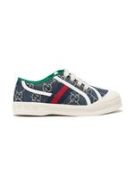 Gucci Kids baskets GG Supreme à lacets - Bleu