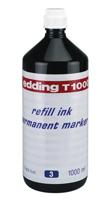 edding T1000 navulinkt voor permanent markers - kleur: blauw - grote fles - 1000ml - thumbnail