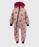 Waterproof Softshell Overall Comfy Flamingo Pink Jumpsuit