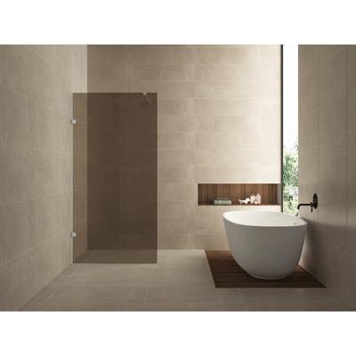 Inloopdouche Wiesbaden Less | 80x200 cm | Vintage bronsglas | Chroom beslag