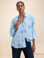 Loose Hollow Out Cotton Casual Blouse