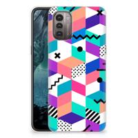 Nokia G21 | G11 | TPU Hoesje | Blokken Kleurrijk