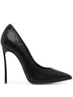 Casadei escarpins Blade 120 mm à sequins - Noir