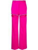 AREA pantalon Crystal Slit en crêpe - Rose - thumbnail