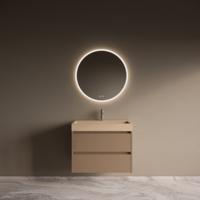 Badmeubelset Riga Travertin met Wastafel 80 cm Latte