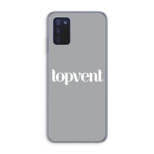 Topvent Grijs Wit: Samsung Galaxy A03s Transparant Hoesje