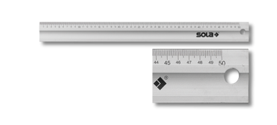 Sola Werkplaatslineaal 1000x50x5mm LAB1000, ALU, gedrukte maatverdeling mm/cm - 56100701 - 56100701