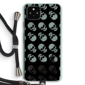 Musketon Skulls: Pixel 5a 5G Transparant Hoesje met koord