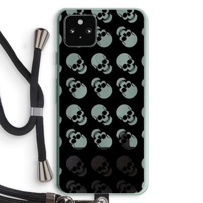 Musketon Skulls: Pixel 5a 5G Transparant Hoesje met koord