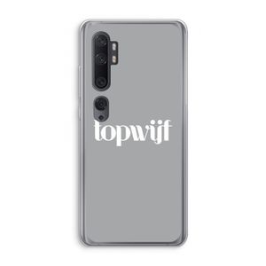 Topwijf Grijs Wit: Xiaomi Mi Note 10 Transparant Hoesje