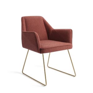 Jesper Home Eetkamerstoel 'Tome' Slide Gold, kleur Shabby Saffron