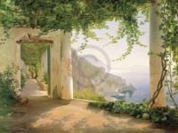Kunstdruk Carl Frederic Aagaard - Amalfi Cappuccini 101x76cm