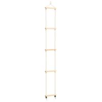 VidaXL Touwladder 30x168 cm massief hout en pe