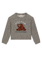 Dolce & Gabbana Kids sweat à imprimé Polo Bear - Gris