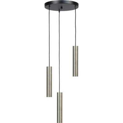 Masterlight HanglampRun Ø35 ronde plaat - 3x GU10 - nikkel mat - 2382-05-37-35-3