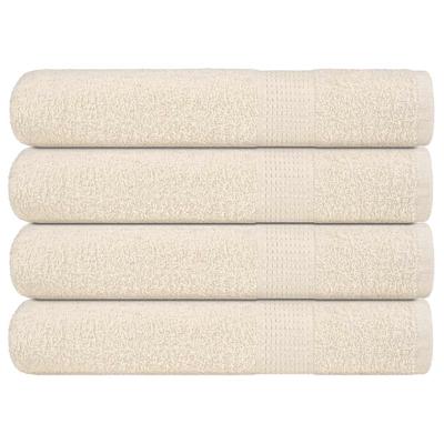VidaXL Handdoeken 4 st 100x200 cm 360 g/m² 100% katoen crèmekleurig