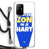 Laat de zon in je hart: Oppo A94 5G Transparant Hoesje met koord
