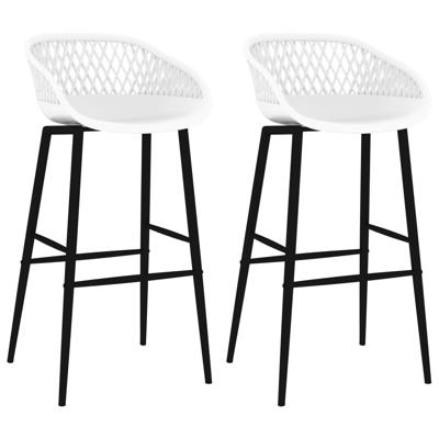 Barstoelen 2 st wit