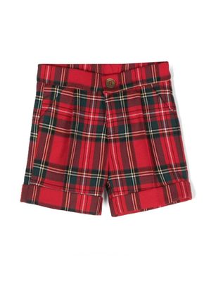 La Stupenderia short à motif tartan - Rouge