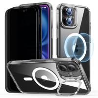 iPhone 16 Classic Hybrid with Stash Stand Privacy Protection Bundle Clear