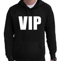 Hooded sweater zwart met VIP bedrukking voor heren 2XL  -