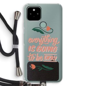 Optimistic flower girl: Pixel 5 Transparant Hoesje met koord