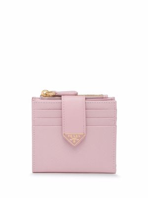 Prada portefeuille en cuir Saffiano - Rose