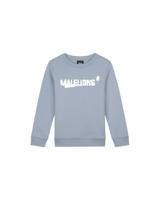 Malelions Sweater inked - Ice blauw / Wit