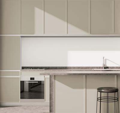 Lichtbeige vel keuken muursticker