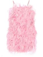 MSGM robe courte ornée de plumes d'autruche - Rose - thumbnail