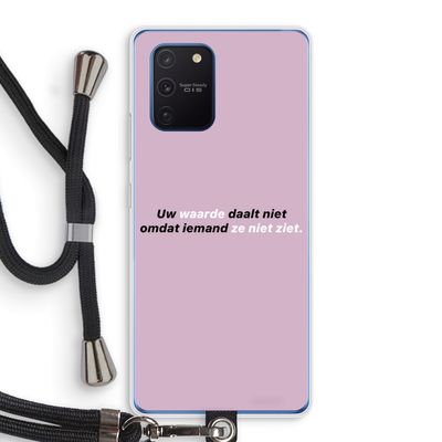 uw waarde daalt niet: Samsung Galaxy Note 10 Lite Transparant Hoesje met koord