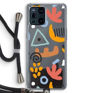 Abstract: Oppo Find X3 Pro Transparant Hoesje met koord