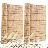 VEVOR Natuurlijk Riethek, 1,22 x 5 m, 2-pack Rietgordijn, Balkonhekrol van Riet voor Achtertuin, Decoratieve Hek voor Tuinhek, Scheidingswand, Privacyscherm