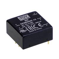 Mean Well DKMW06G-15 DC/DC-converter 48 V 15 V 0.2 A 6 W Aantal uitgangen: 2 x Inhoud 1 stuk(s) - thumbnail