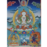 Thangka Reproductie - Chenrezig 4 armen