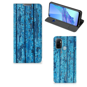 OPPO A53 | A53s Book Wallet Case Wood Blue
