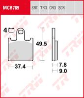 TRW Remblokken, en remschoenen voor de moto, MCB789TRQ Sinter track