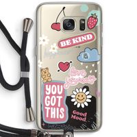 Positivity: Samsung Galaxy S7 Transparant Hoesje met koord
