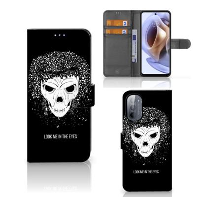 Telefoonhoesje met Naam Motorola Moto G31 | G41 Skull Hair Telefoonhoesje met Naam Motorola Moto G31 | G41 Skull Hair