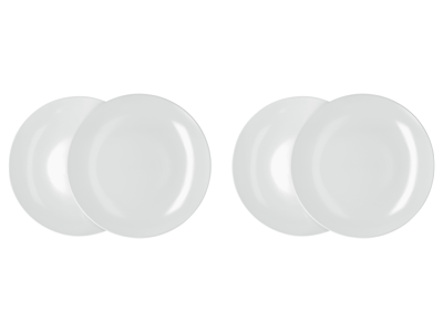 SILVERCREST 4 Borden of diepe borden (dinerbord/wit)