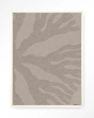 Urban Cotton Wandkleed 'Circle Light' 80 x 110cm in Floating Frame - off white