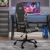 Gamestoel kunstleer zwart en camouflage